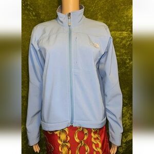 The North Face Apex Bionic Jacket Womens M Light Blue Full Zip Fleece Lined